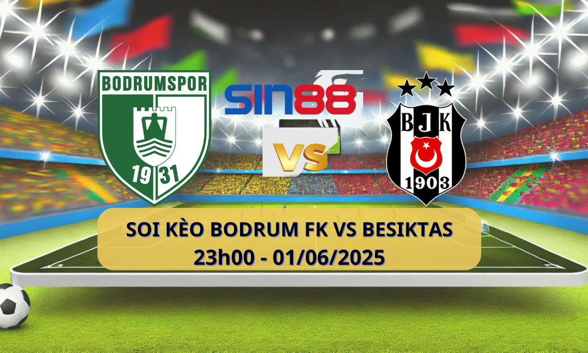 Trận đấu Bodrumspor vs Besiktas làm nền